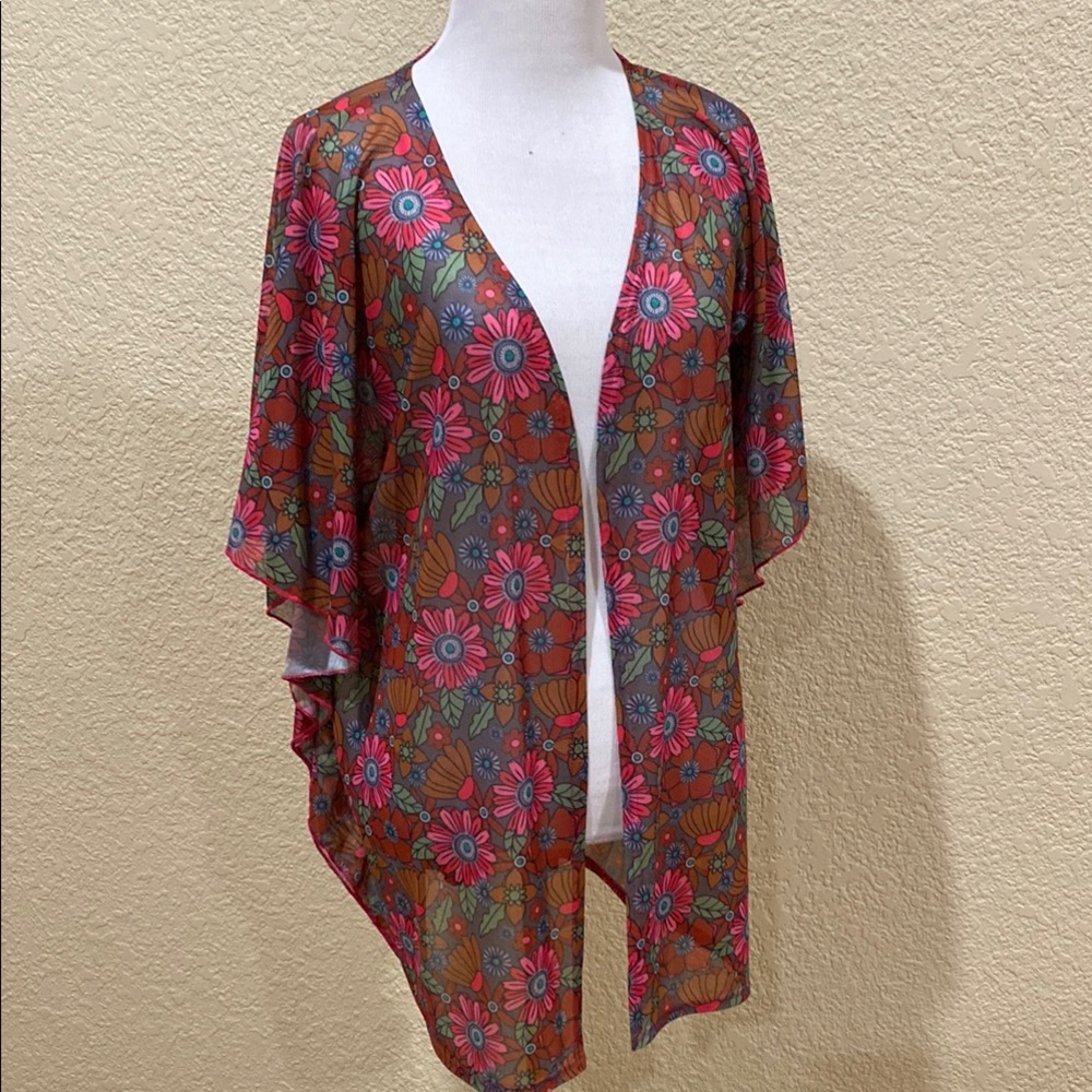 Floral Kimono Cardigan - Picture 2 of 6
